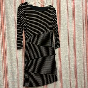 Gold and black striped dress